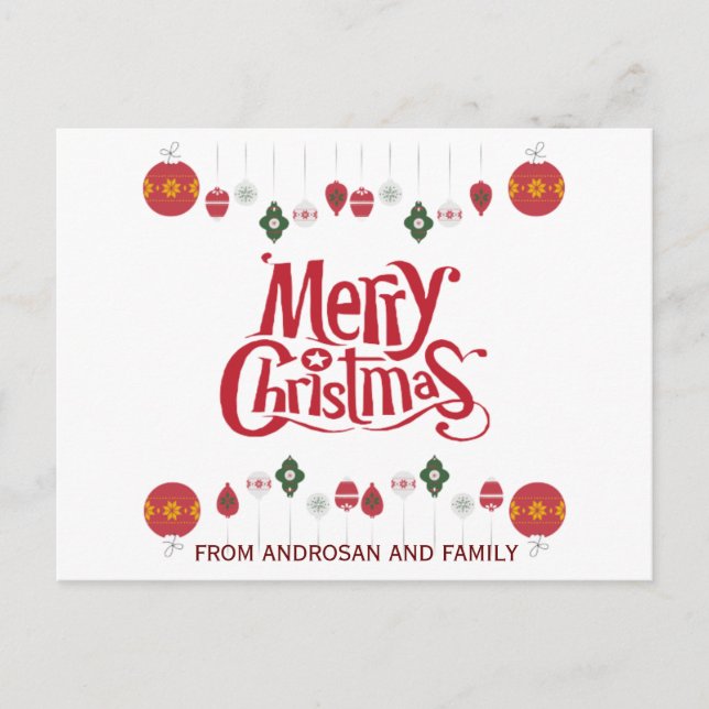Navidades Regalos Personalizados Postales (Anverso)