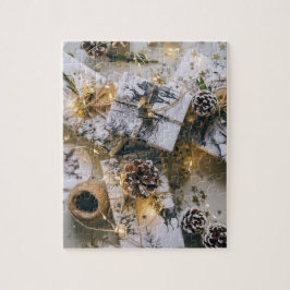 Navidades Regalos Rompecabezas Blanco