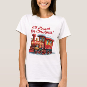 "Navidades regalos Tren camiseta de mujer - lindo