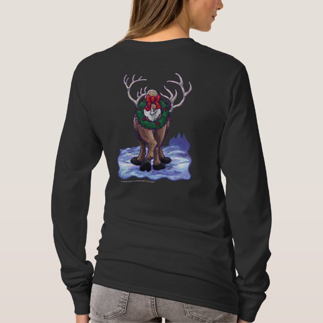 Navidades Reindeer Camisa Oscura (Reverso)