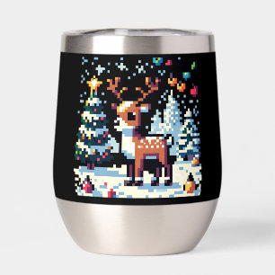 Navidades Reindeer Winter Wonderland Pixel Art