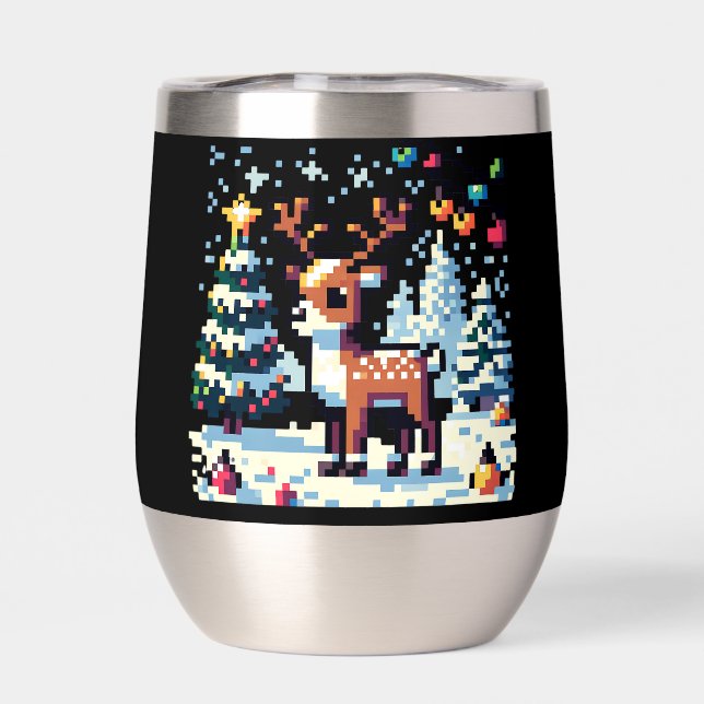 Navidades Reindeer Winter Wonderland Pixel Art (Trasero)