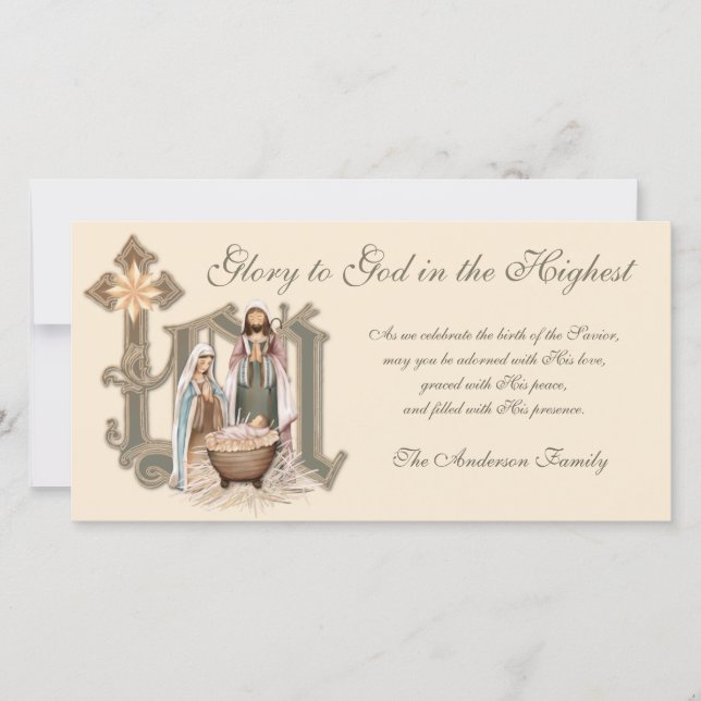 Navidades religiosos Familia Santo Jesús María Jos (Anverso)