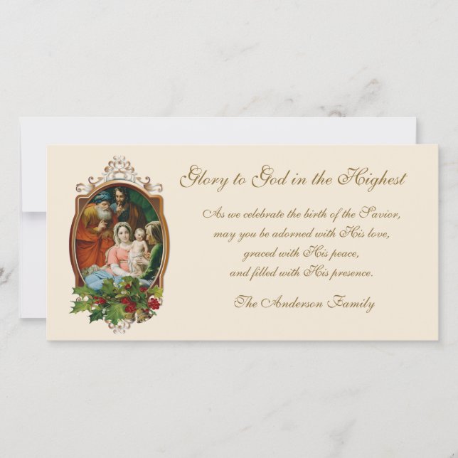 Navidades religiosos Familia Santo Jesús María Jos (Anverso)