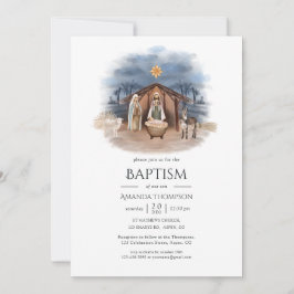 Navidades religiosos Natividad Bautismo Invitación