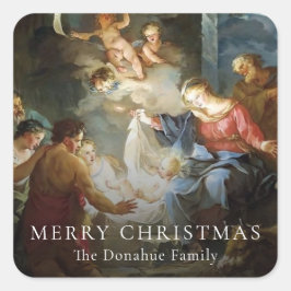 Navidades religiosos Natividad Etiqueta de regalo