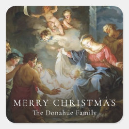 Navidades religiosos Natividad Etiqueta de regalo 