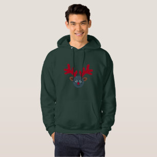 navidades renos emoji de luna hombres sudadera