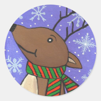 Navidades renos - pegatinas de vacaciones