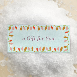 Navidades retro Certificado de regalo de luces