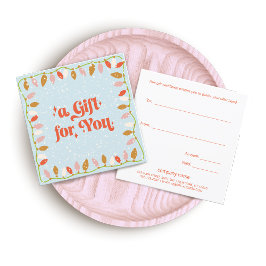 Navidades retro Certificado de regalo de luces