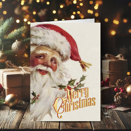 Navidades retro con tarjeta de vinos Feliz Navidad