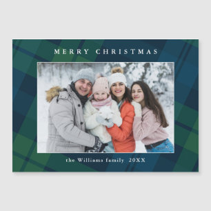 Navidades retro con tarjeta magnética de fotografí