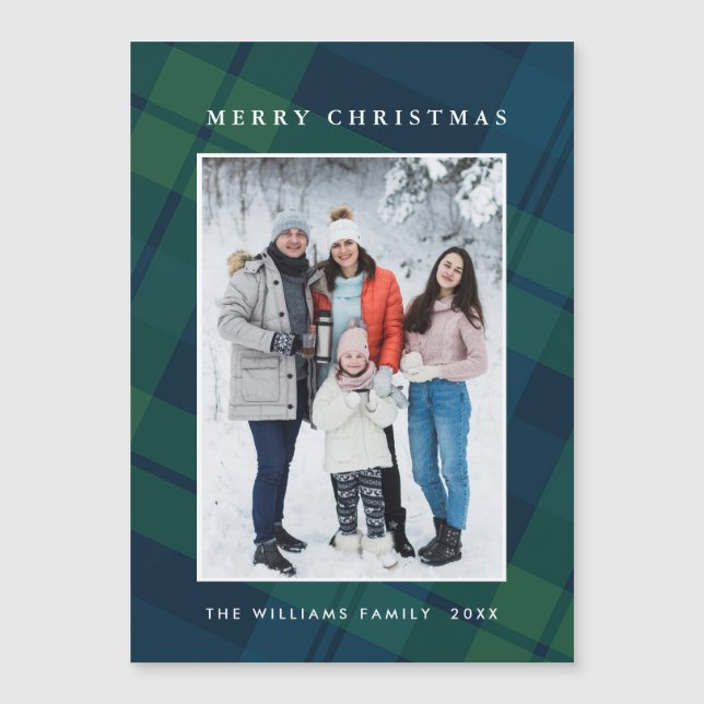 Navidades retro con tarjeta magnética de fotos (Anverso)