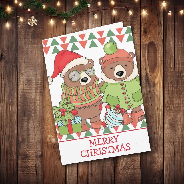 Navidades Retro Cute con tarjeta de saludo de vaca (Subido por el creador)