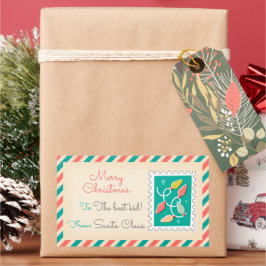 Navidades retro Etiquetas de sellos de rehenes - C