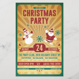 Navidades Retro Fiesta Flyer
