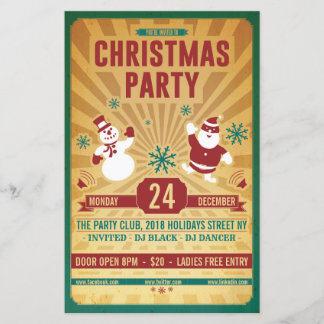 Navidades Retro Fiesta Flyer