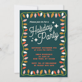 Navidades retro iluminan la invitación a fiesta de