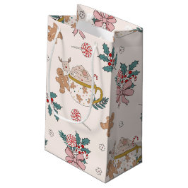 Navidades retro Patrón Pequeña Bolsa de Regalo