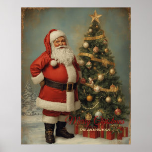 Navidades Retro Santa   Decoración de vacaciones v