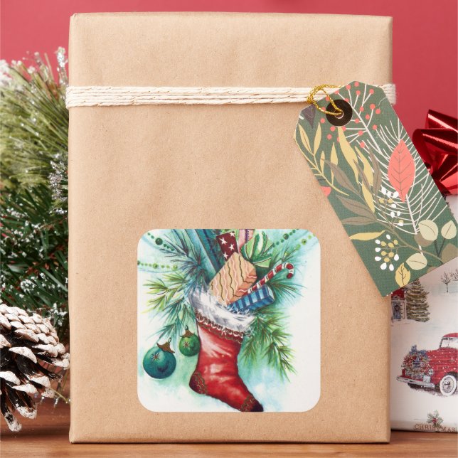 Navidades retro vintage abastecedores pegatina de  (Vacaciones)