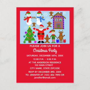 Navidades reuniendo la tarjeta postal #2 de invita
