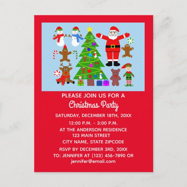 Navidades reuniendo la tarjeta postal #3 de invita (Anverso)