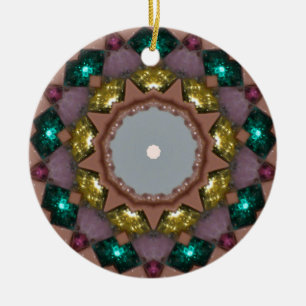 Navidades Riches Fractal Cerámico Ornamento