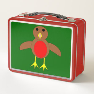 Navidades Robin Metalizado Lunch Box