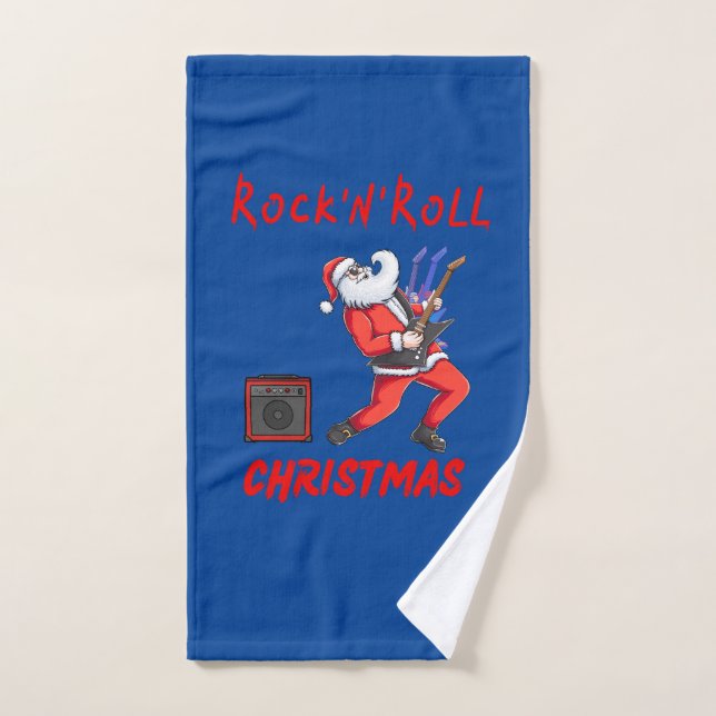 Navidades Rock-N-Roll (Toalla de mano)
