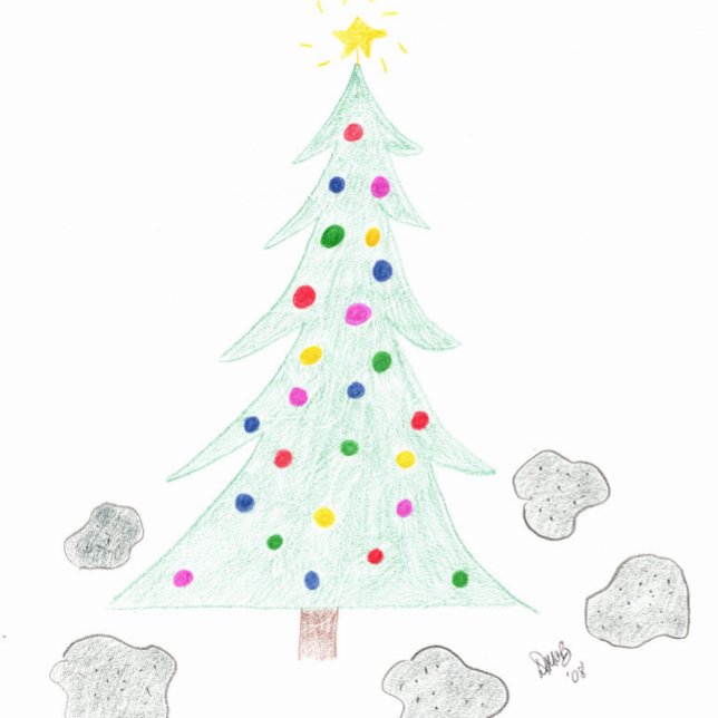 Navidades - Rockin' alrededor de la tarjeta de árb (Subido por el creador)