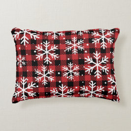 Navidades rojos acento almohada
