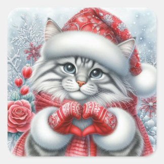 Navidades rojos aman al Pegatina
