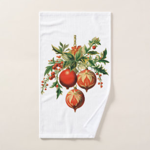 Navidades rojos baubles con fiesta holly
