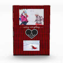 Navidades rojos de plástico negro citan foto de mo