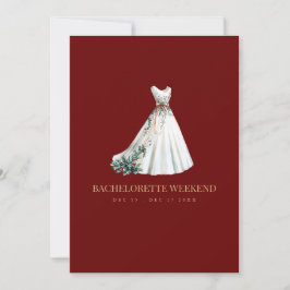 Navidades rojos decoran tarjeta de fin de semana d