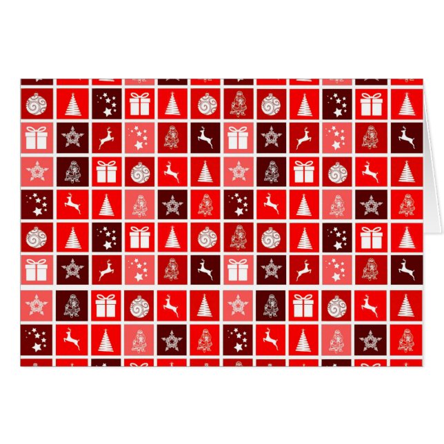 Navidades rojos festividad reno de árbol lindo (Anverso (Horizontal))