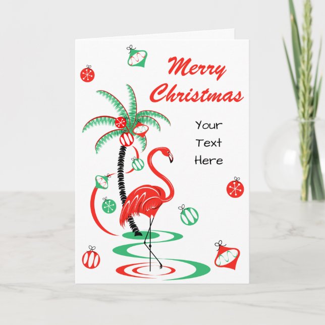 Navidades rojos Flamingo Feliz Navidad Delante del (Anverso)
