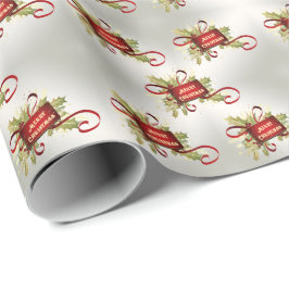 Navidades rojos modernos envolviendo papel
