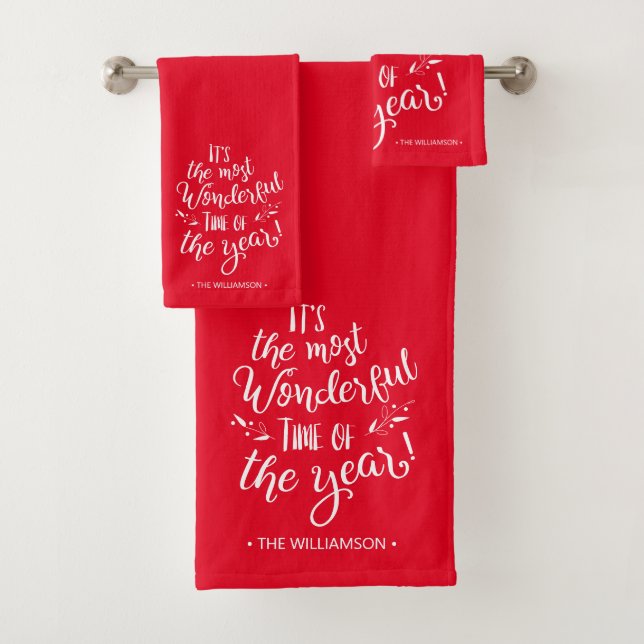 Navidades rojos modernos tipografía personalizada (In situ)