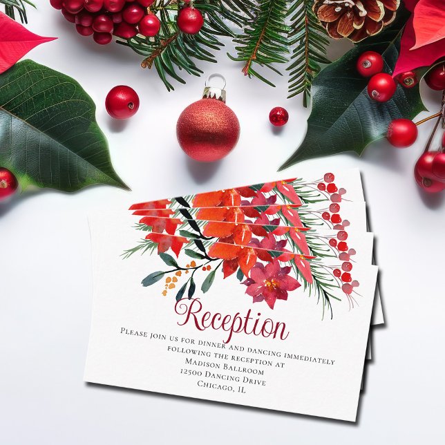 Navidades rojos Poinsettia Elegante recepción flor (Subido por el creador)