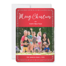 Navidades rojos redondos Tarjeta de felicitaciones