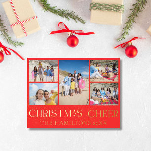 Navidades rojos saludan la tarjeta de vacaciones d
