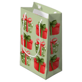 Navidades rojos, verdes Regalos Pastel Bolsa de Re