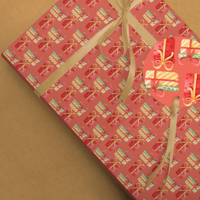 Navidades rojos y amarillos entregan papel Naranja (Subido por el creador)