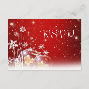 Navidades rojos y blancos casándose con RSVP