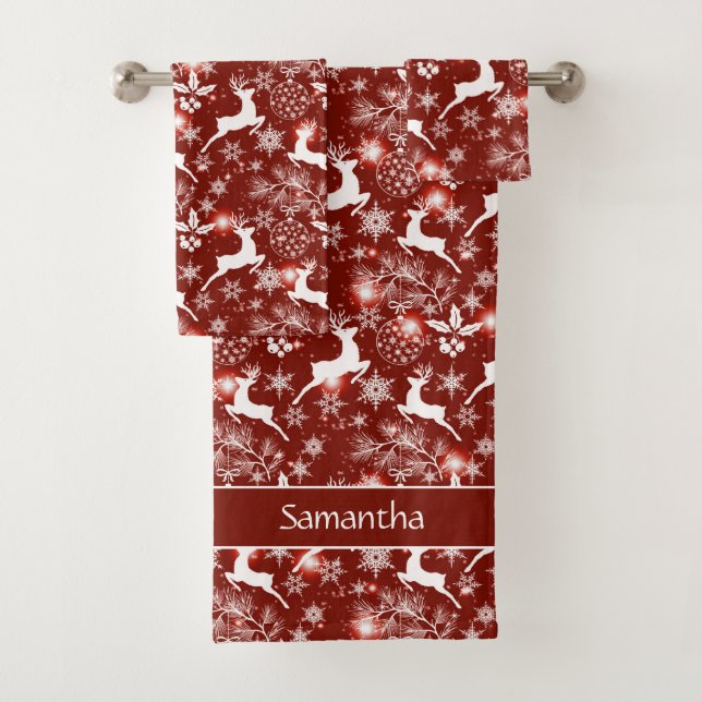 Navidades rojos y blancos con renos (In situ)
