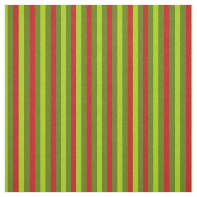 Navidades rojos y verdes rayas Tela (Retal)