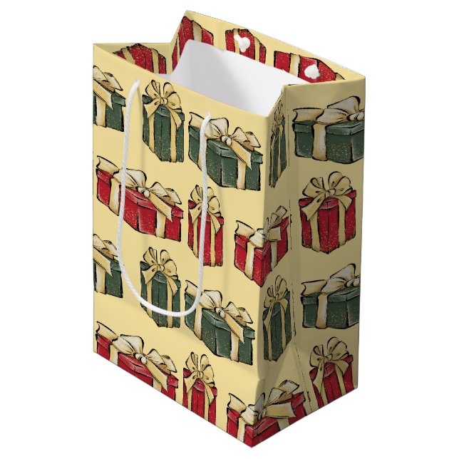 Navidades rojos y verdes regalos Bolsa de regalo p (Angulo Anverso)